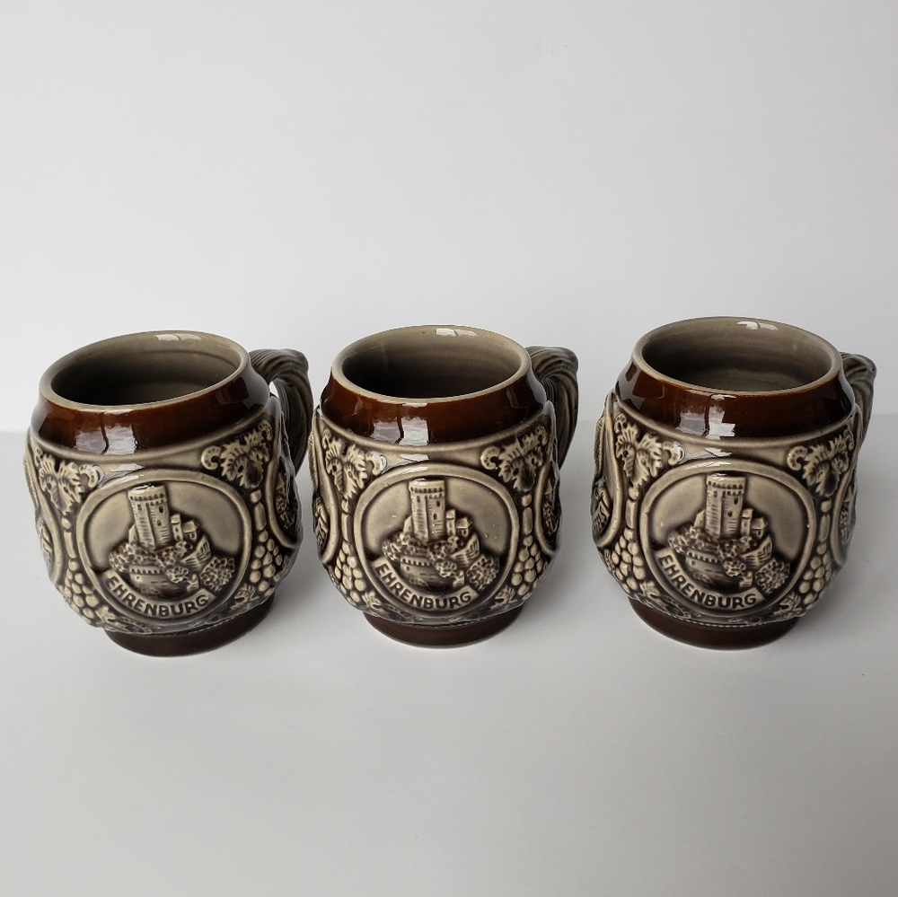 MARZI & REMY GLAZED CUPS GERMANY lot of 3 marking